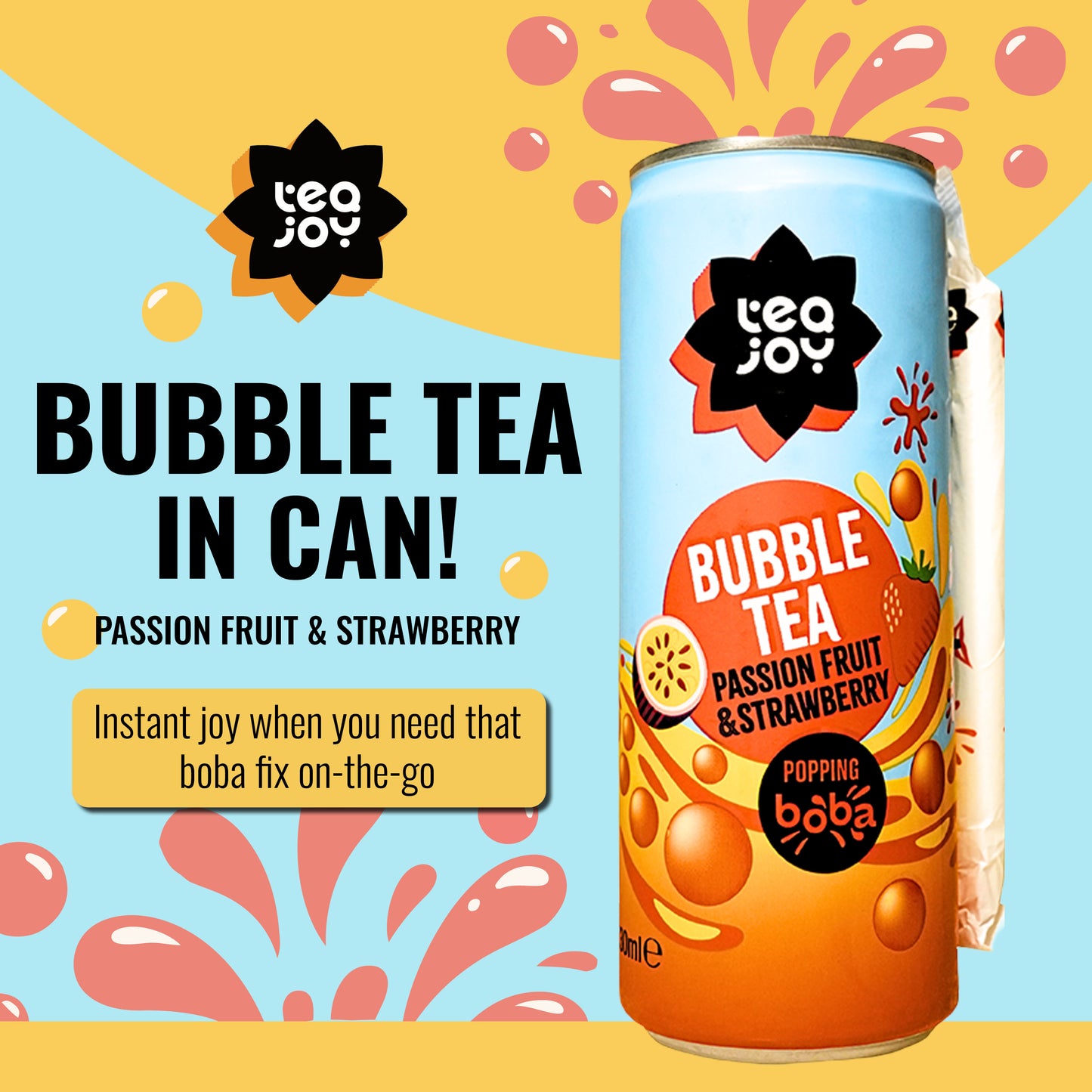 Passionfruit & Strawberry Bubble Tea