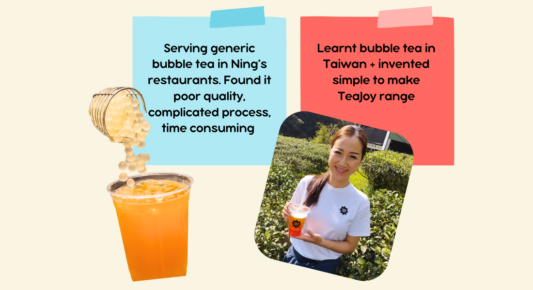 Ning in TeaJoy kitchen developing bubble tea recipes