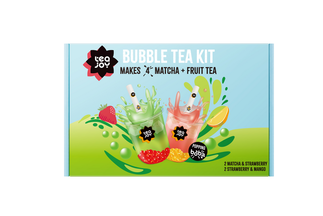 🍵 DIY Matcha Bubble Tea Kit - Strawberry & Mango Flavours