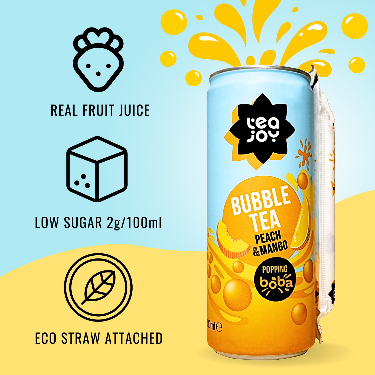 Peach & Mango Bubble Tea