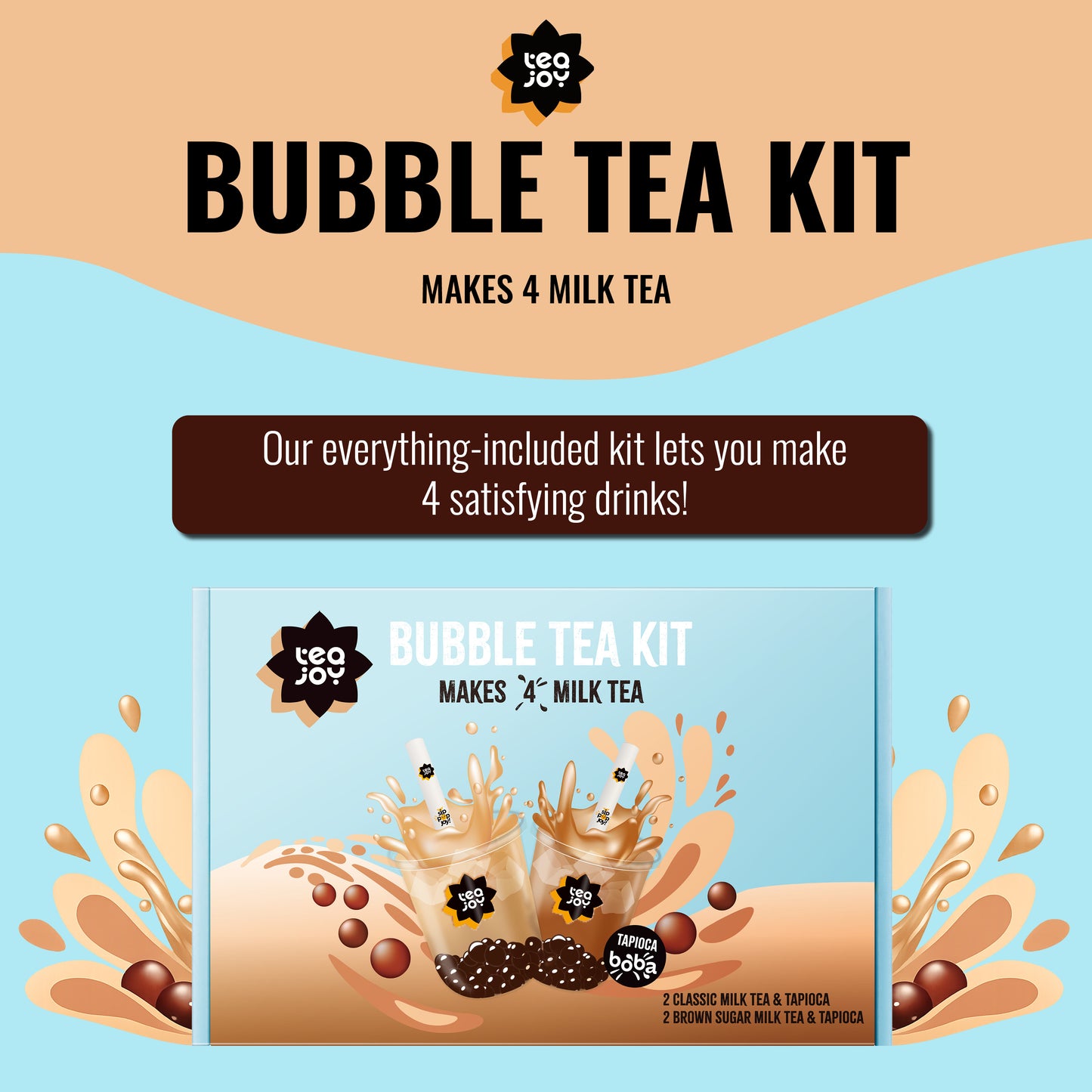 Milk Tea Kit - Makes 4 Drinks