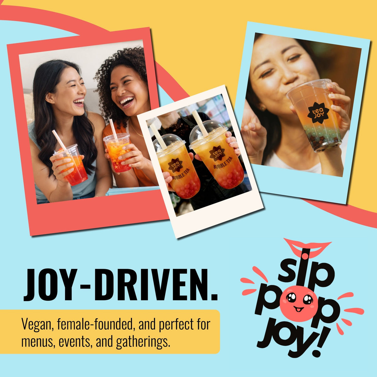 TeaJoy Passionfruit & Strawberry Bubble Tea Kit – Joy-Driven, vegan and female-founded