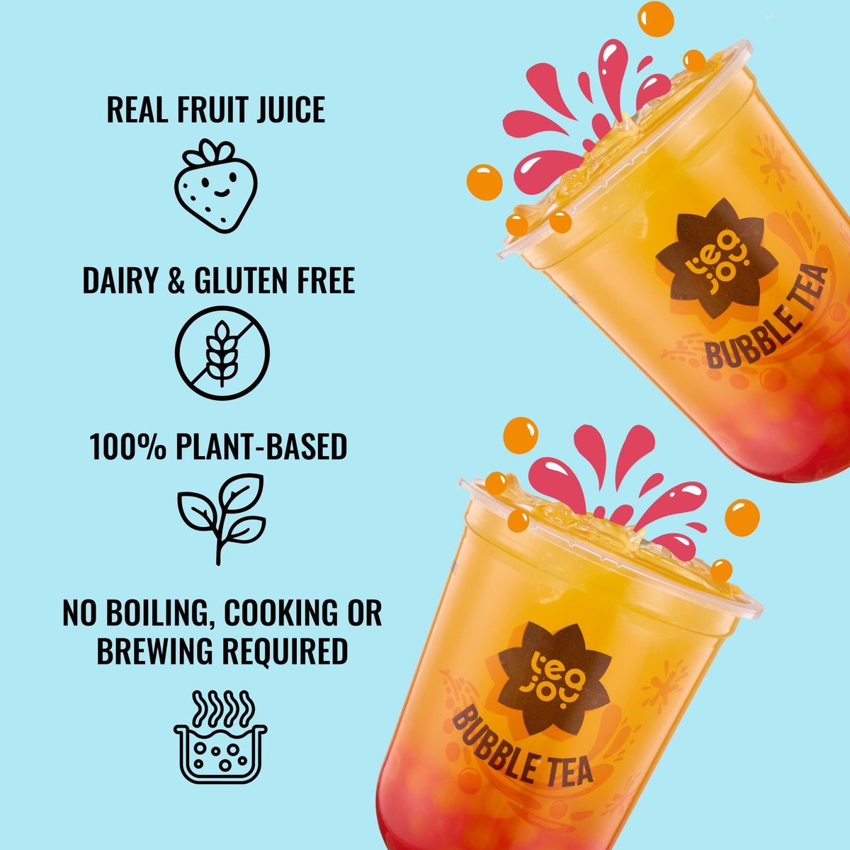TeaJoy Strawberry & Mango commercial kit product shot