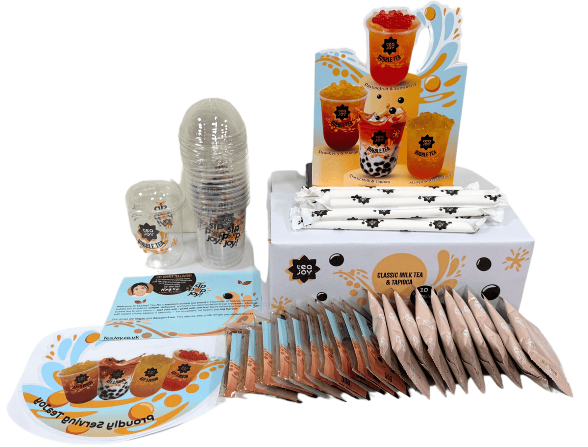 TeaJoy Milk Tea commercial bubble tea kit with tapioca pearls
