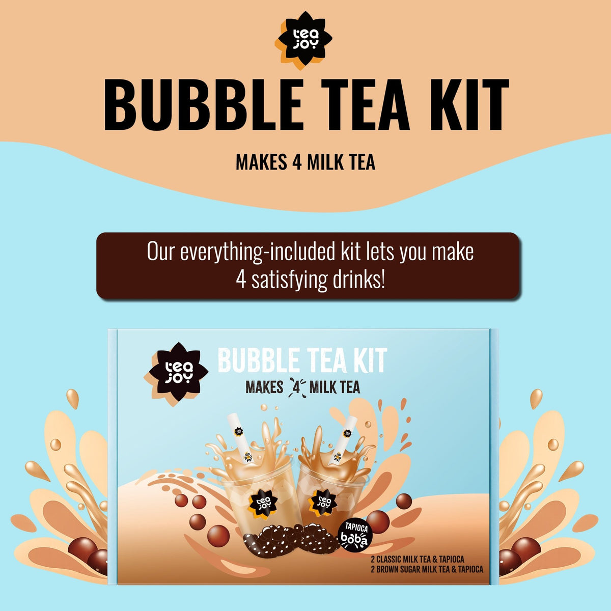 TeaJoy Classic Milk Tea Home Kit packaging